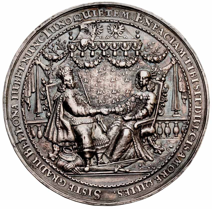 Władysław lV Waza. Medal zaślubinowy 1646, Gdańsk